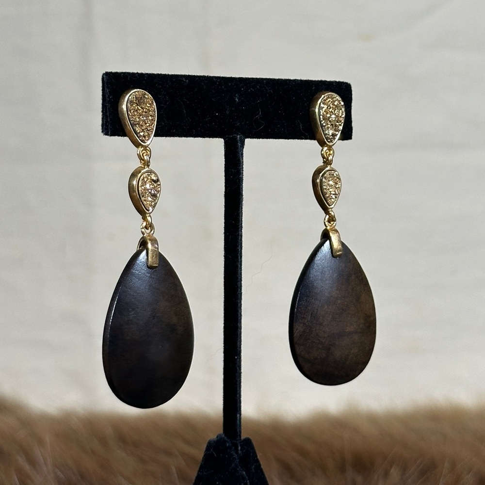 Mahogany Druzzy Earrings